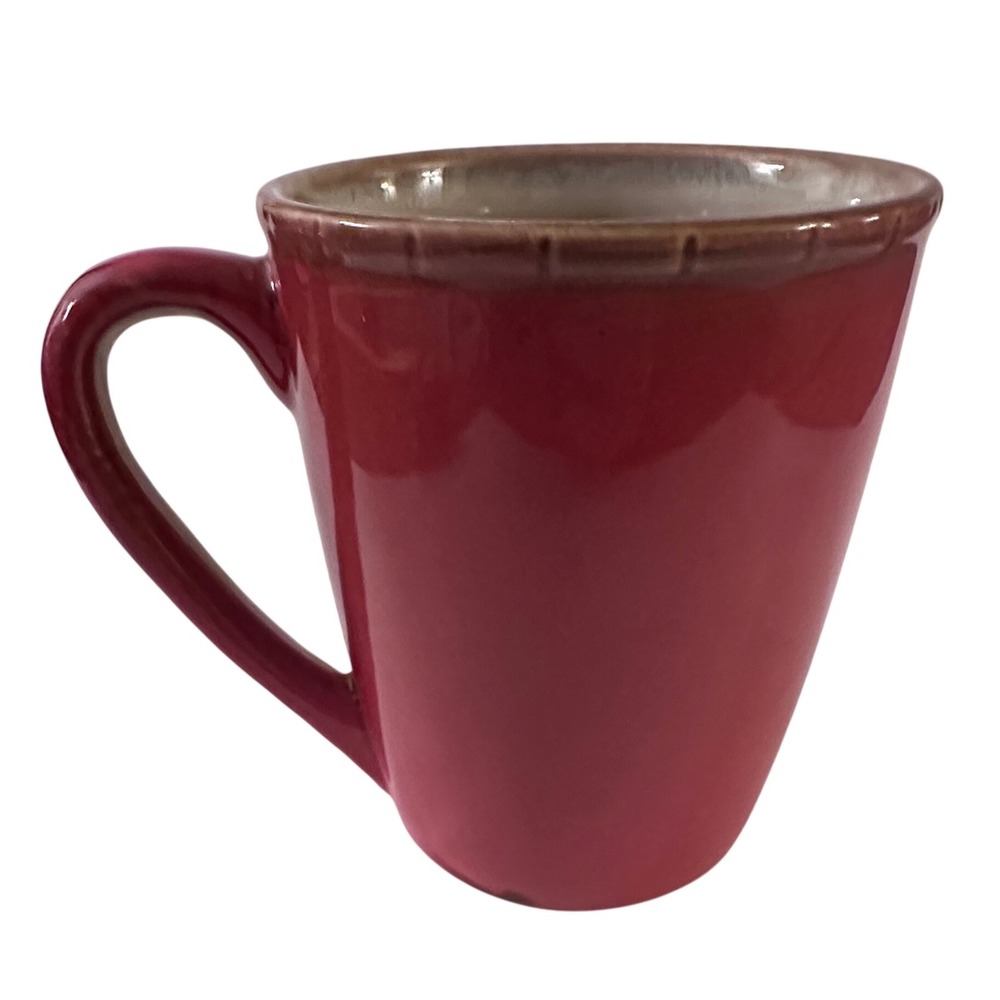 Snowman Mug Festive Red Ceramic Holiday Pottery Coffee Christmas Drinkware - Picture 3 of 9